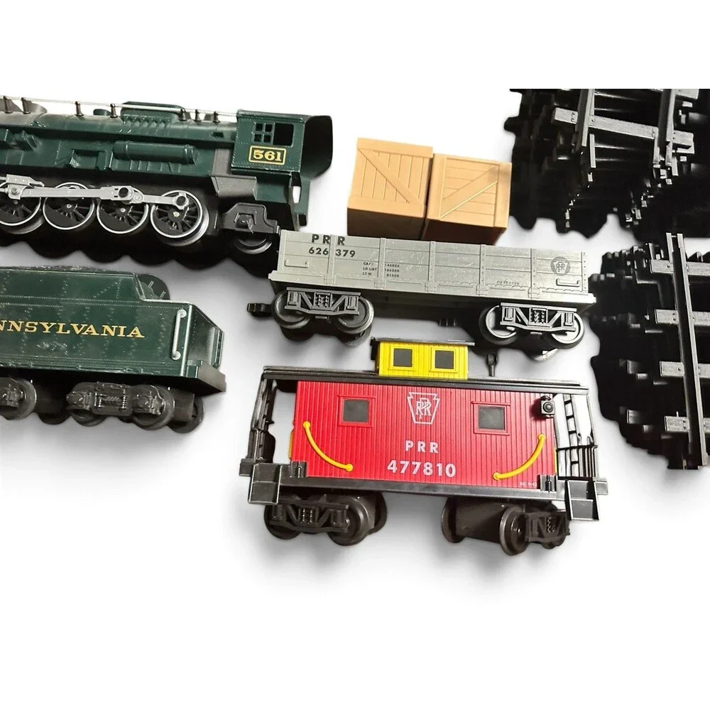 Lionel Battery-Operated Pennsylvania Flyer Freight Toy Train Set with Bluetooth